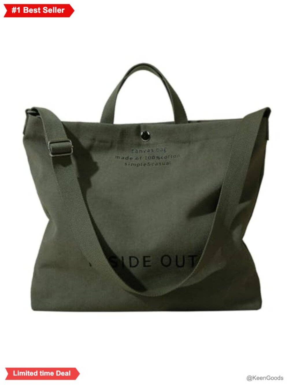 Large Canvas Tote Handbag Shoulder Work Bag Crossbody Top Handle